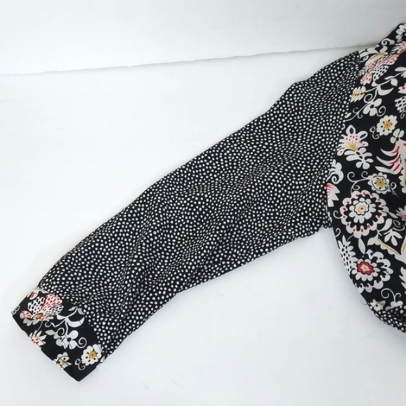 BODEN Women's Mollie Floral Patchwork Dress Black Size 8 LONG - Picture 9 of 15